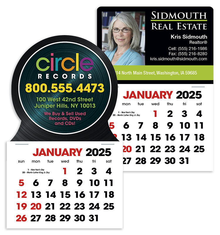 Custom Imprinted Adhesive Mini Stick Calendar - Full Color Adhesive Mini Stick Calendar #FC5333