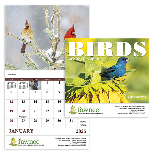Custom Imprinted Calendar - Birds of North America #7236