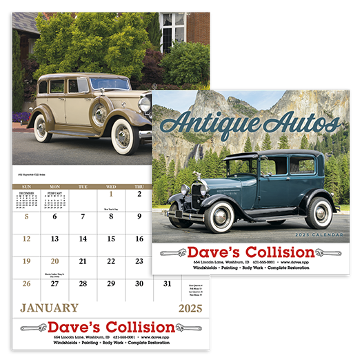 Custom Imprinted Calendar - Antique Autos #7257