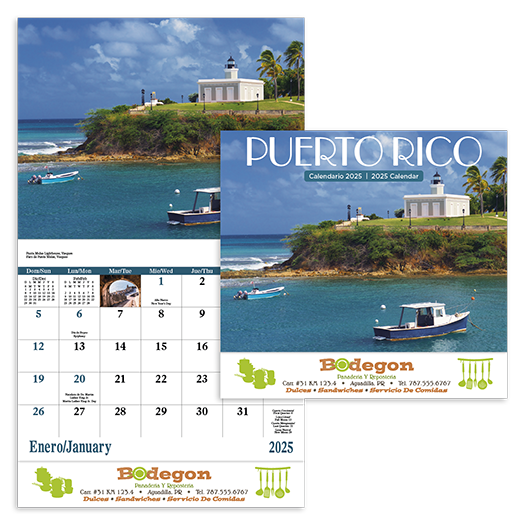 Custom Imprinted Calendar - Puerto Rico #7289