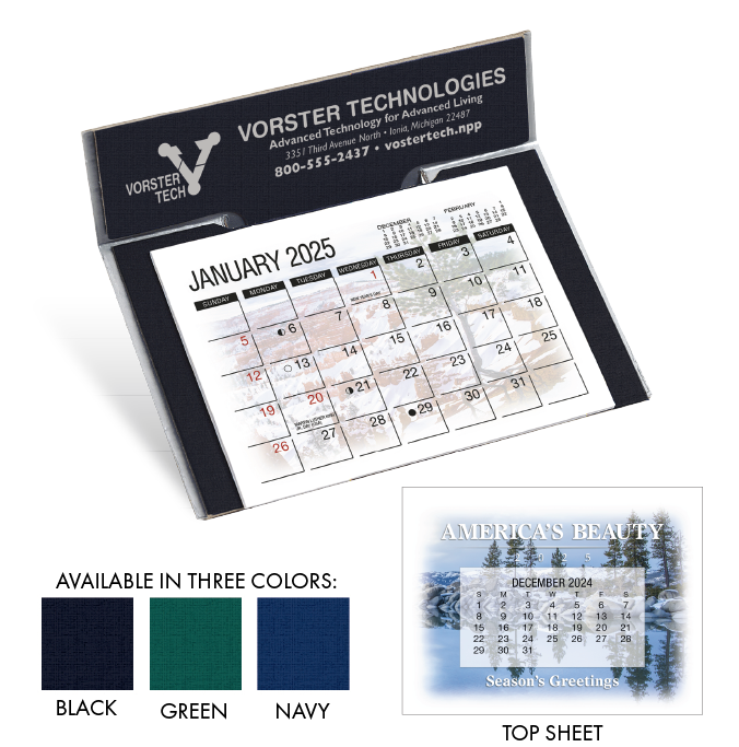 Custom Imprinted Desk Calendar - America's Beauty Desk Calendar #NW4303