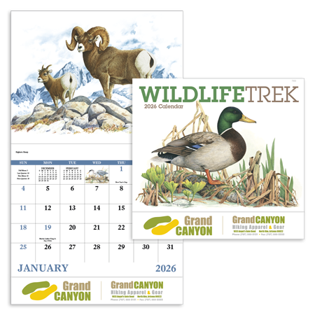 Custom Imprinted Calendar - Wildlife Trek #7203