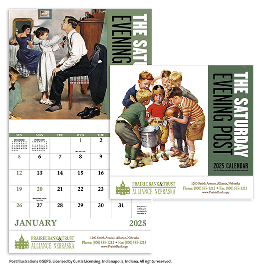 Custom Imprinted Calendar - The Saturday Evening Post #7209