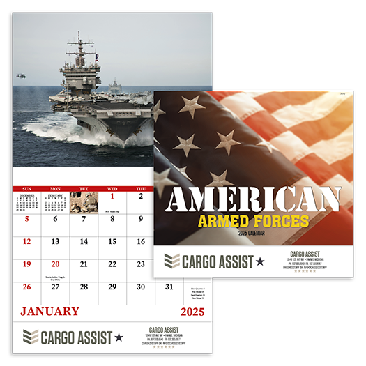 Custom Imprinted Calendar - American Armed Forces #7212