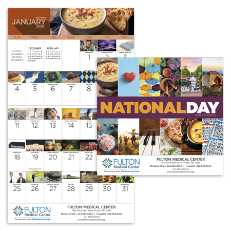 Custom Imprinted Calendar - National Day #7232