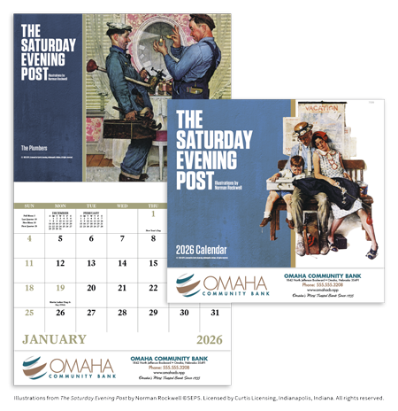 Custom Imprinted Calendar - The Saturday Evening Post #7239