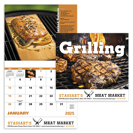 Custom Imprinted Calendar - Grilling #7262