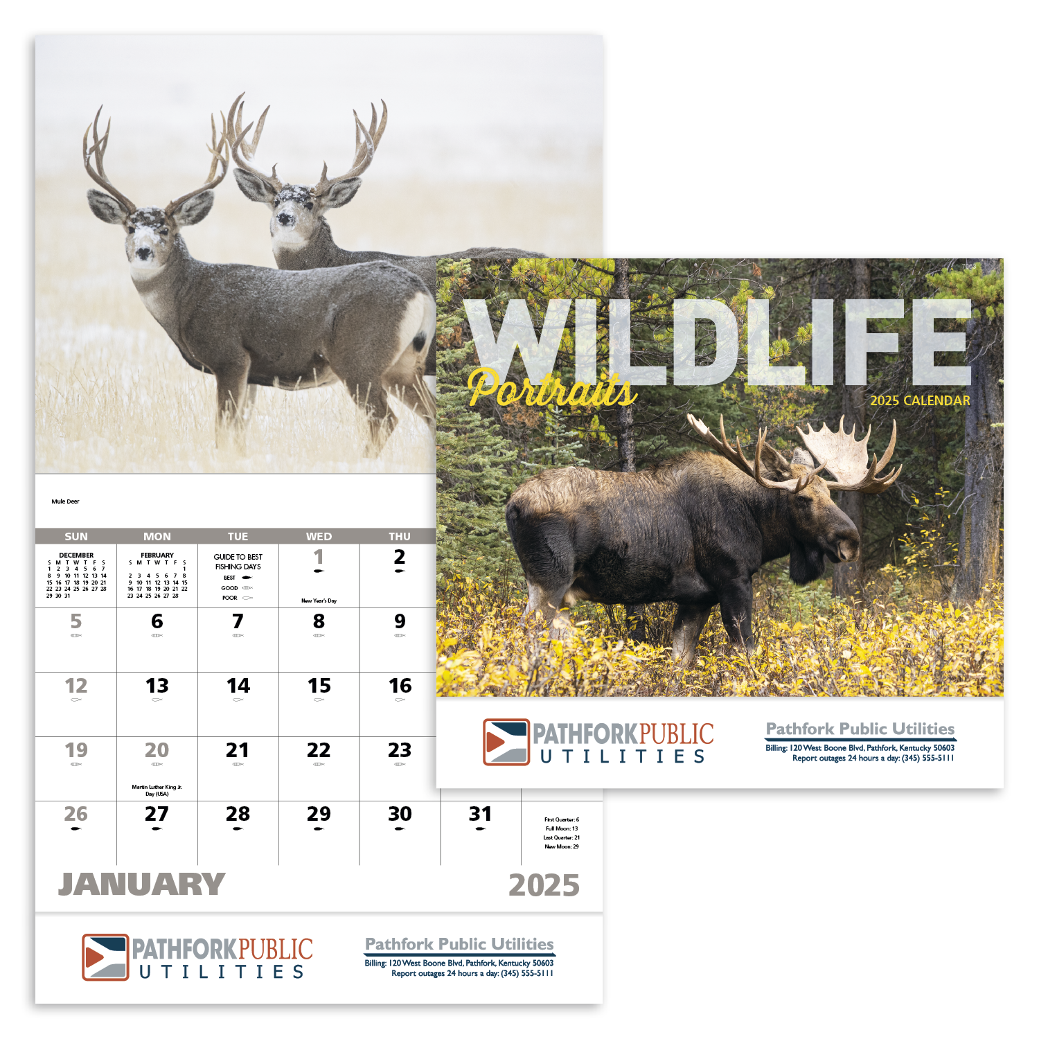 Custom Imprinted Calendar - Wildlife Portraits #7263