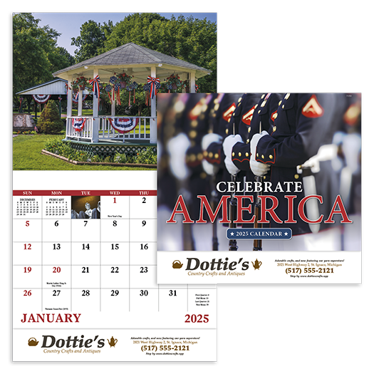 Custom Imprinted Calendar - Celebrate America #7269