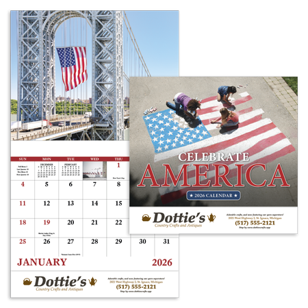 Custom Imprinted Calendar - Celebrate America #7269