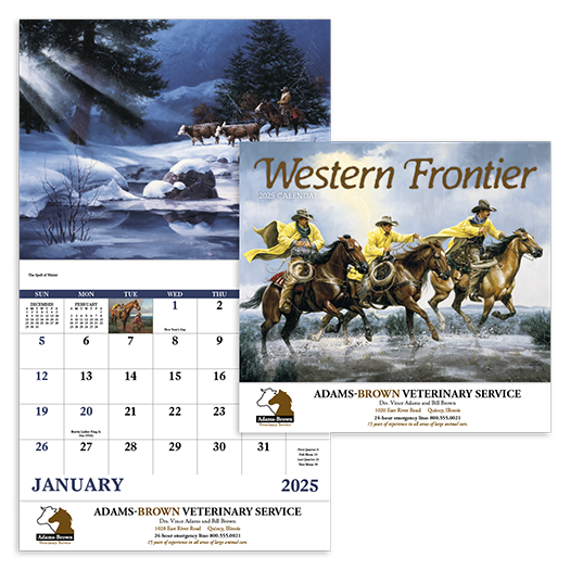 Custom Imprinted Calendar - Western Frontier #7271