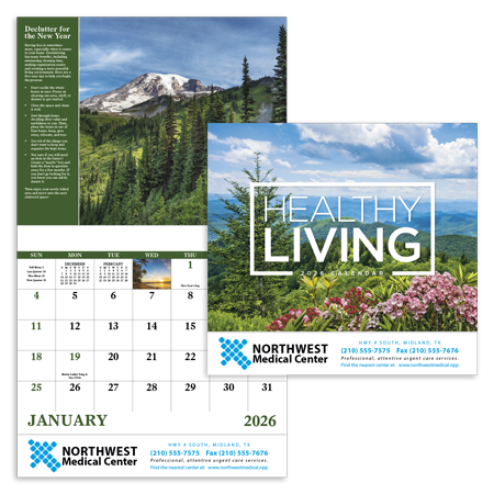 Custom Imprinted Calendar - Healthy Living #7273