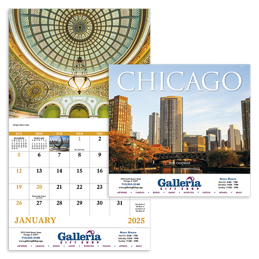 Custom Imprinted Calendar - Chicago #7276