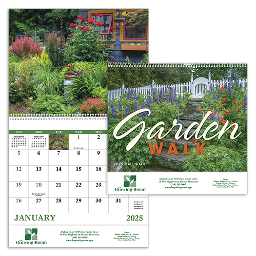 Custom Imprinted Calendar - Garden Walk #7277