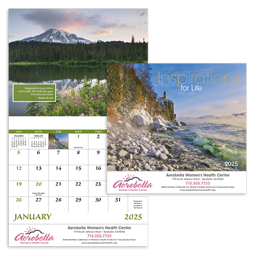 Custom Imprinted Calendar - Inspirations for Life #7279