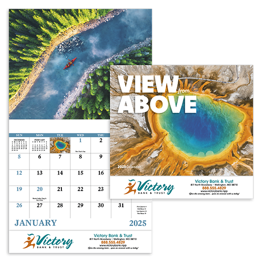 Custom Imprinted Calendar - View from Above #7284