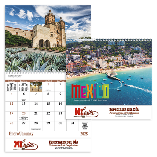Custom Imprinted Calendar - Mexico #7287