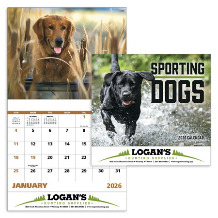 Custom Imprinted Calendar - Sporting Dogs #7290