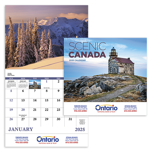 Custom Imprinted Calendar - Scenic Canada #7302