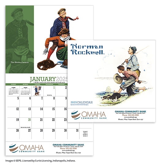 Custom Imprinted Calendar - Norman Rockwell #802
