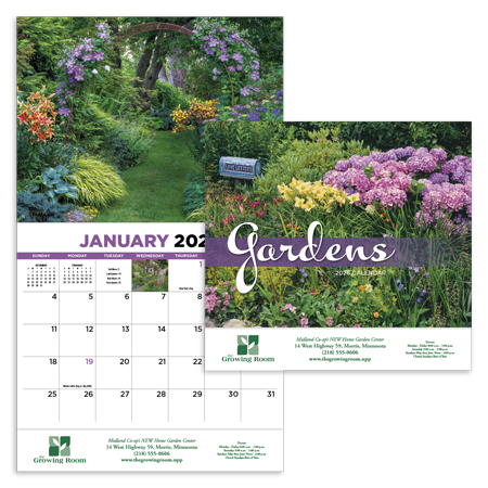 Custom Imprinted Calendar - Gardens #808