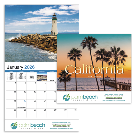 Custom Imprinted Calendar - California #811