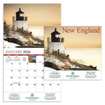 Custom Imprinted Calendar - New England #812