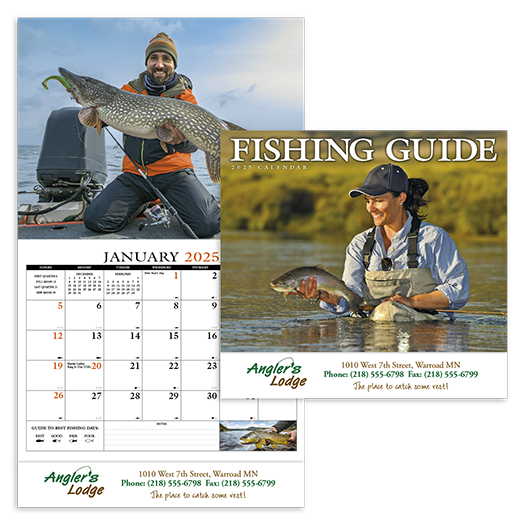 Custom Imprinted Calendar - Fishing Guide #817