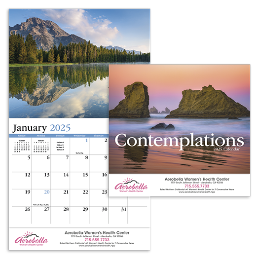 Custom Imprinted Calendar - Contemplations #825