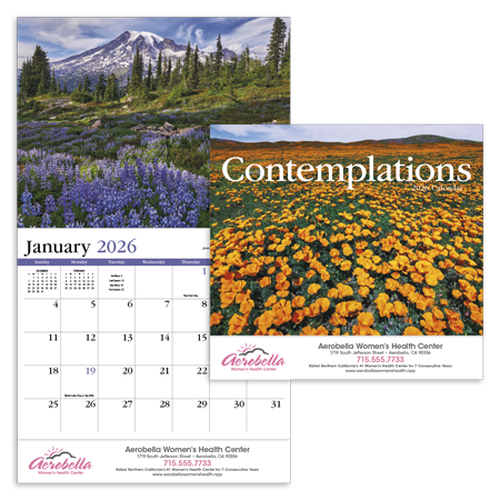 Custom Imprinted Calendar - Contemplations #825