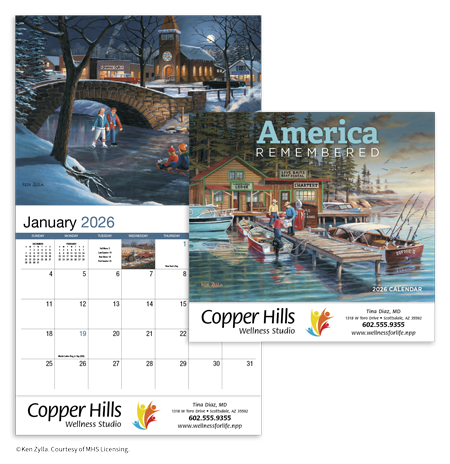 Custom Imprinted Calendar - America Remembered  #829