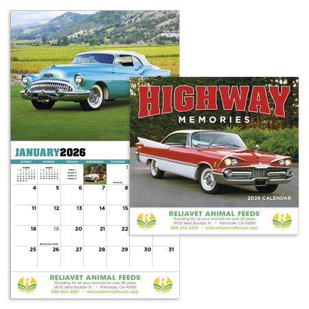 Custom Imprinted Calendar - Highway Memories #832