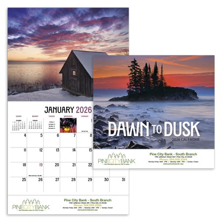 Custom Imprinted Calendar - Dawn to Dusk #888