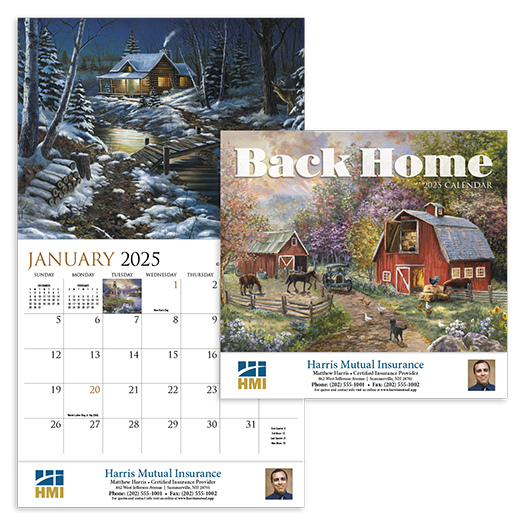 Custom Imprinted Calendar - Back Home #891