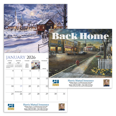 Custom Imprinted Calendar - Back Home #891